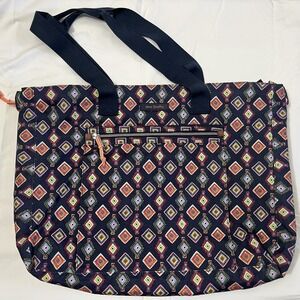 Vera Bradley Expandable Tote Bag Mini Medallion Lighten Up Travel Zipper Closure